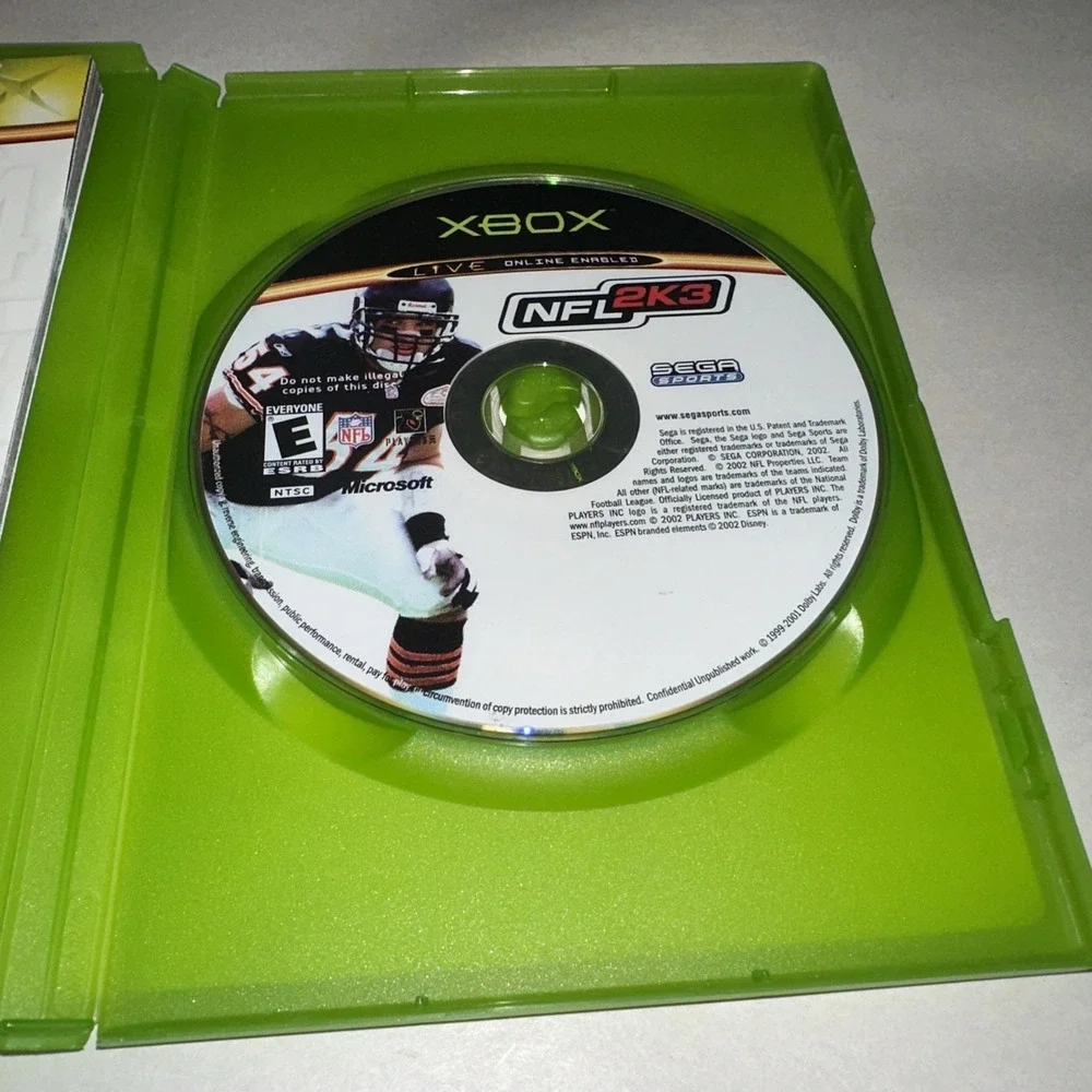 NFL 2K3 (Microsoft Xbox, 2002) Complete CIB Good Used Condition